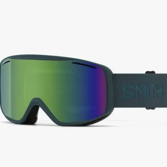 Smith Rally Snow Goggles - Pacific Green Sol-X Mirror - Small Fit - NEW! - Picture 3 of 6